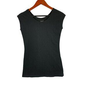 Mod Bod Womens Black Sleeveless Fitted Top S Cotton & Spandex Blend